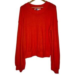 Free People Red Crew Neck Sweater